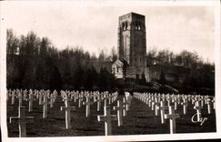 VINTAGE POSTCARD Militaria Castle Thierry American Cemetery of Bellean