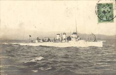 Real photo Tunisia Tunis Boat War