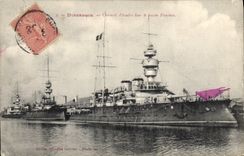 CPA Bateau Guerre Dunkerque Cuirasses d'escadre dans le bassin Freycinet 
