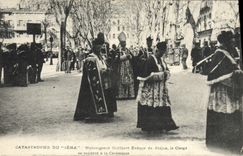 VINTAGE POSTCARD Boat War Catastrophe of Iena Monseigneur Guilibert bishop of Frejus clergy