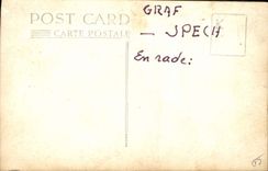 CARTE PHOTO Bateau Guerre Incendie Graf Spech en rade