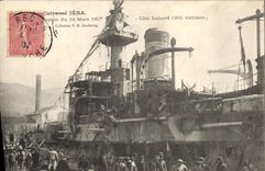 CPA Bateau Guerre Catastrophe du Iena 