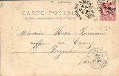 VINTAGE POSTCARD Bateau War maritime Toulon Arsenal Croiseur fixes cig of it