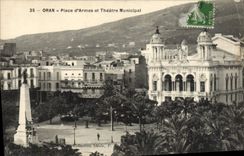 CPA Oran Place d'armes et Theatre municipal