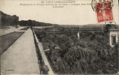 CPA Saint Germain en laye Perspective de la terrasse construite par le Notre L'ascenseur