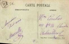 VINTAGE POSTCARD Saint Germain in Perspective bush hammer of the terrace built by ours the elevator