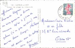 MODERN CARD Cayeux On Sea scenes of Beach in the twilight