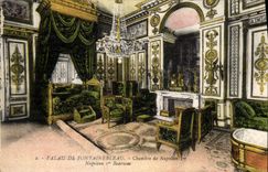 VINTAGE POSTCARD Palate of Fontainebleau Room of Napoleon 1st