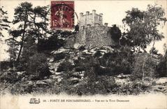 VINTAGE POSTCARD Palate of Fontainebleau Seen On the Denecourt Lathe