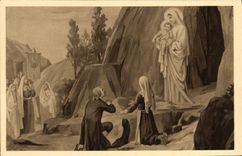 CPA Notre Dame Du Laus Apparition de la Sainte Vierge a la grotte des Fours 