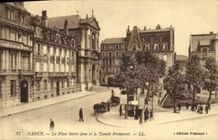 CPA Nancy la place Saint Jean et le Temple protestant 