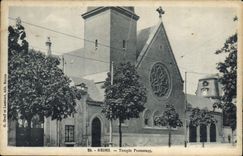 VINTAGE POSTCARD Temple protesting Rheims