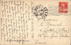 Templo de Lausanne de la POSTAL de la VENDIMIA del Protestant François del St