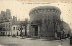 CPA Temple des protestants Orleans