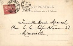 Templo Dijon de protesta de la POSTAL de la VENDIMIA