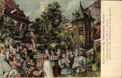 VINTAGE POSTCARD Beer Brewery Beer festivals Munich