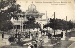 CPA Biere Brasserie Marseille Exposition internationale d'electricite 1908 La grande brasserie
