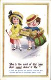 VINTAGE POSTCARD Illustrator Children Donald McGill