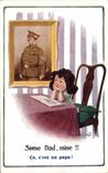 VINTAGE POSTCARD Illustrator Child Soldier Militaria Donald McGill