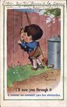VINTAGE POSTCARD Illustrator Child Donald McGill