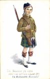VINTAGE POSTCARD Illustrator Child Militaria Scotch tape
