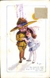 VINTAGE POSTCARD Illustrator Children Militaria Right