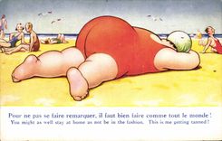 CPA Illustrateur Femme Forte