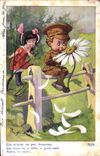 VINTAGE POSTCARD Illustrator Militaria Children
