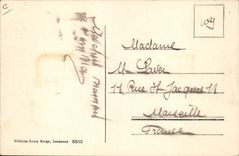 VINTAGE POSTCARD Winter sports Ski In bobsleigh