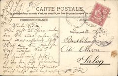 Pieza del esquí de los deportes de invierno de la POSTAL de la VENDIMIA del trineo