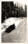 Pistas del esquí de los deportes de invierno de la POSTAL de la VENDIMIA y raza de Bobsleigh