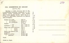 VINTAGE POSTCARD Train Engine of the South East Machine 6332