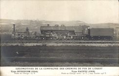 VINTAGE POSTCARD Train Engine of the Company of the Railroads of the Standard West Buddicom Pacific