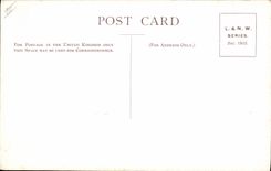 VINTAGE POSTCARD Train locomotive Engine Oold passenger