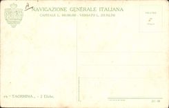 VINTAGE POSTCARD Boat Taormina Eliche