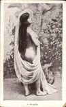 VINTAGE POSTCARD Naked erotic Woman the veil