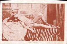 CPA Nu erotique Femme La favorite 