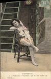 VINTAGE POSTCARD Naked erotic Woman the innocent one