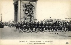 CPA Militaria Fetes de la Victoire 14 juillet 1919 le defile Marins americains