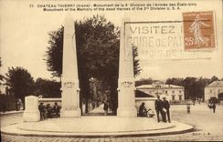 VINTAGE POSTCARD Militaria Castle Thierry Monument of the 3rd division of the army of the United States