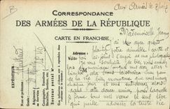 VINTAGE POSTCARD Militaria the procession of the first American troops debarquees in France June 1917