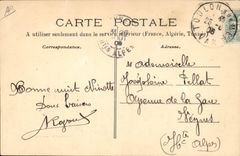 VINTAGE POSTCARD Bateau War New destroyer has turbines