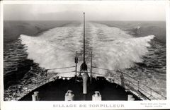 MODERN CARD Boat War Wake of destroyer