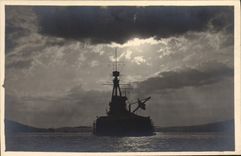 CARTE PHOTO Bateau Guerre 