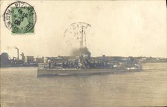 CARTE PHOTO Tunisie Tunis Bateau Guerre 