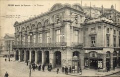 VINTAGE POSTCARD Rheims Theater before the war