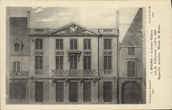 CPA Reims L'ancien theatre Rue de Talleyrand Musee de Reims Aquarelle ancienne 