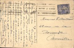 VINTAGE POSTCARD Theater Rennes Tram De Luzy