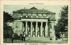 VINTAGE POSTCARD Strasbourg Theater