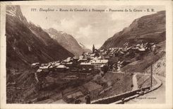 CPA Dauphine Route de Grenoble a Briancon Panorama de la Grave